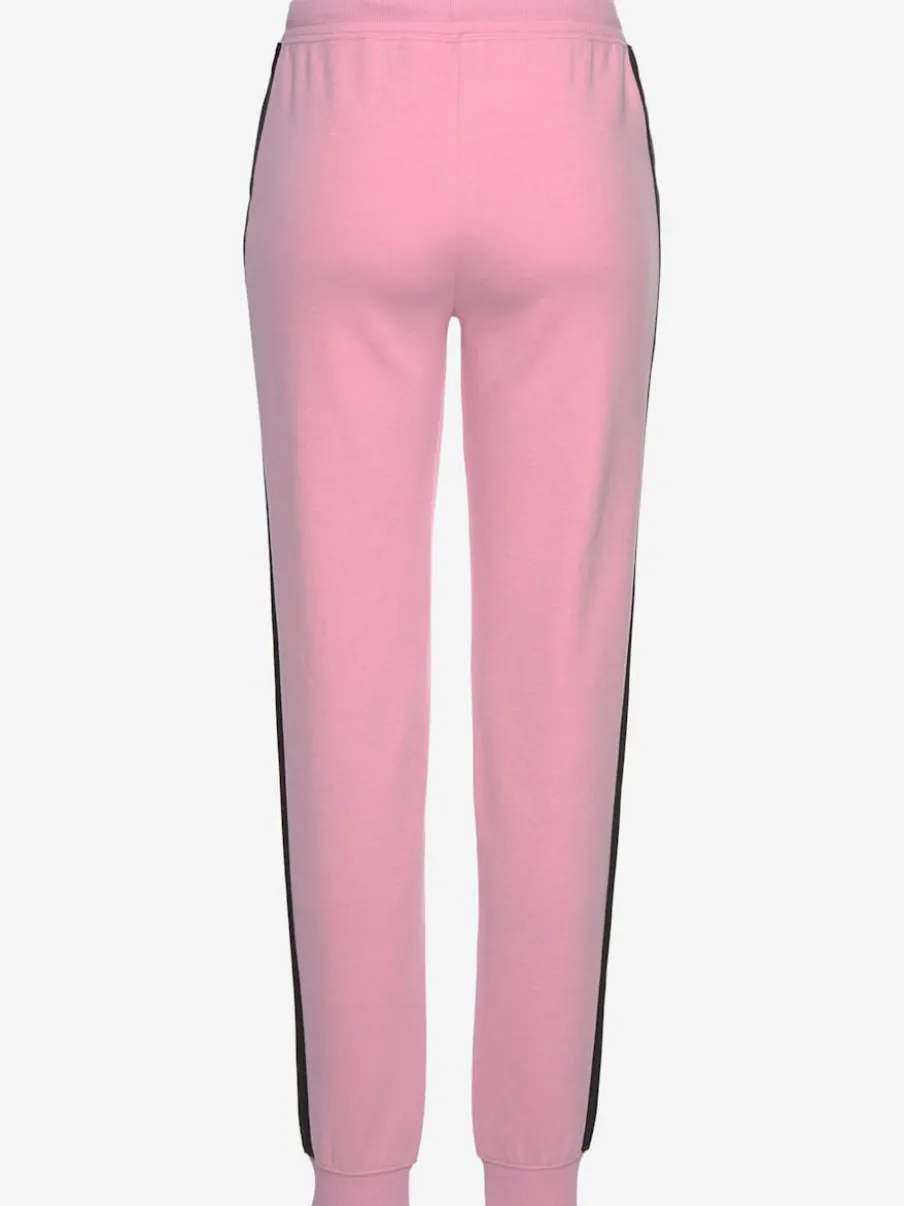 Pantalon molletonné sportif à rayures latérales et poches fendues