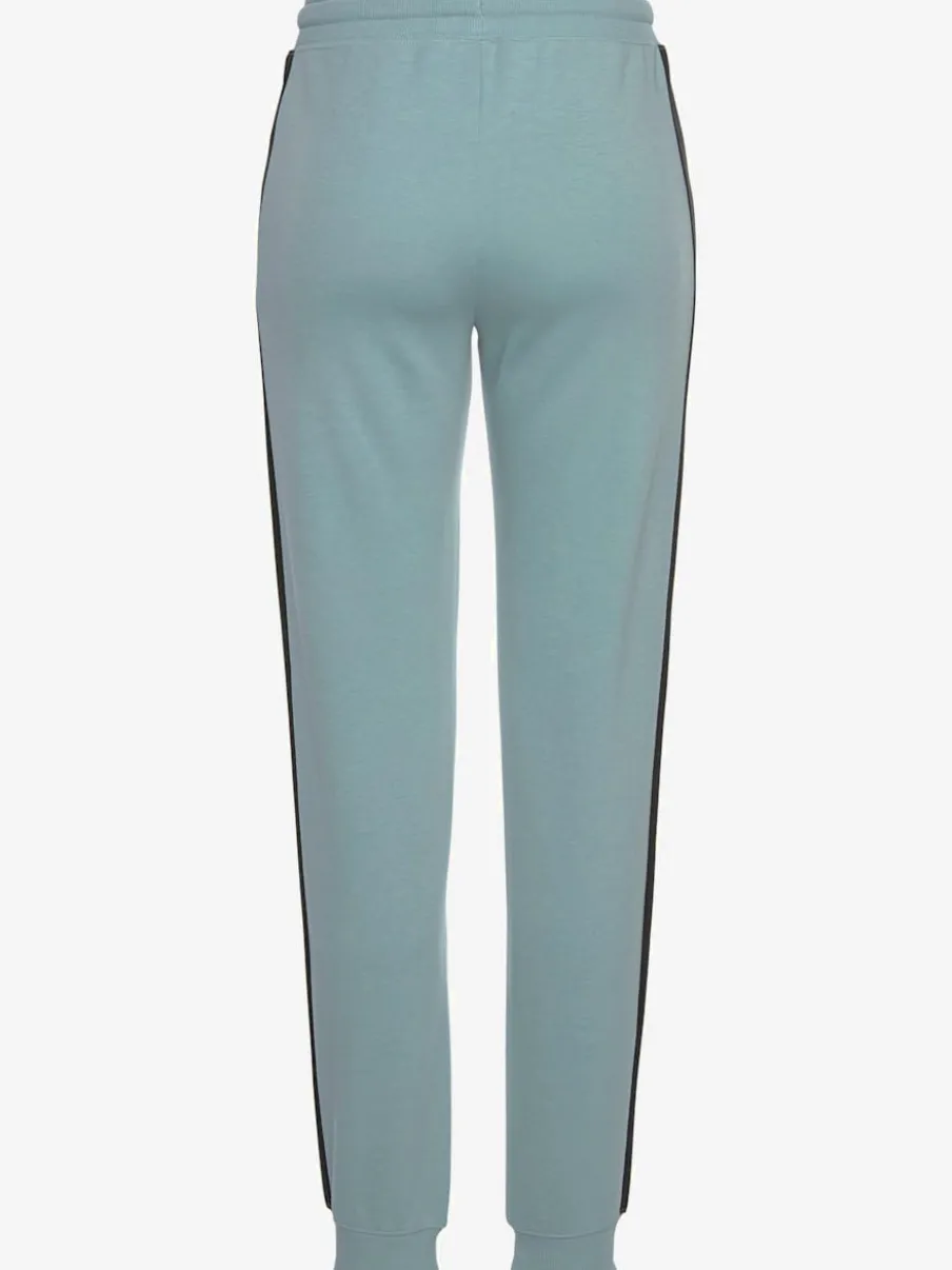 Pantalon molletonné sportif à rayures latérales et poches fendues