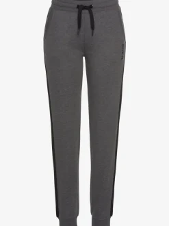 Pantalon molletonné sportif à rayures latérales et poches fendues