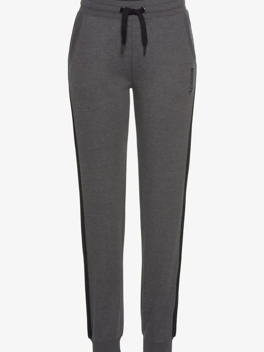 Pantalon molletonné sportif à rayures latérales et poches fendues