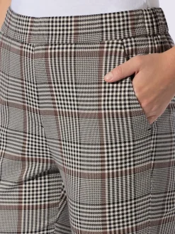 Pantalon motif carreaux prince de galles classique