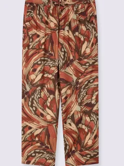 Pantalon à motif papillon
