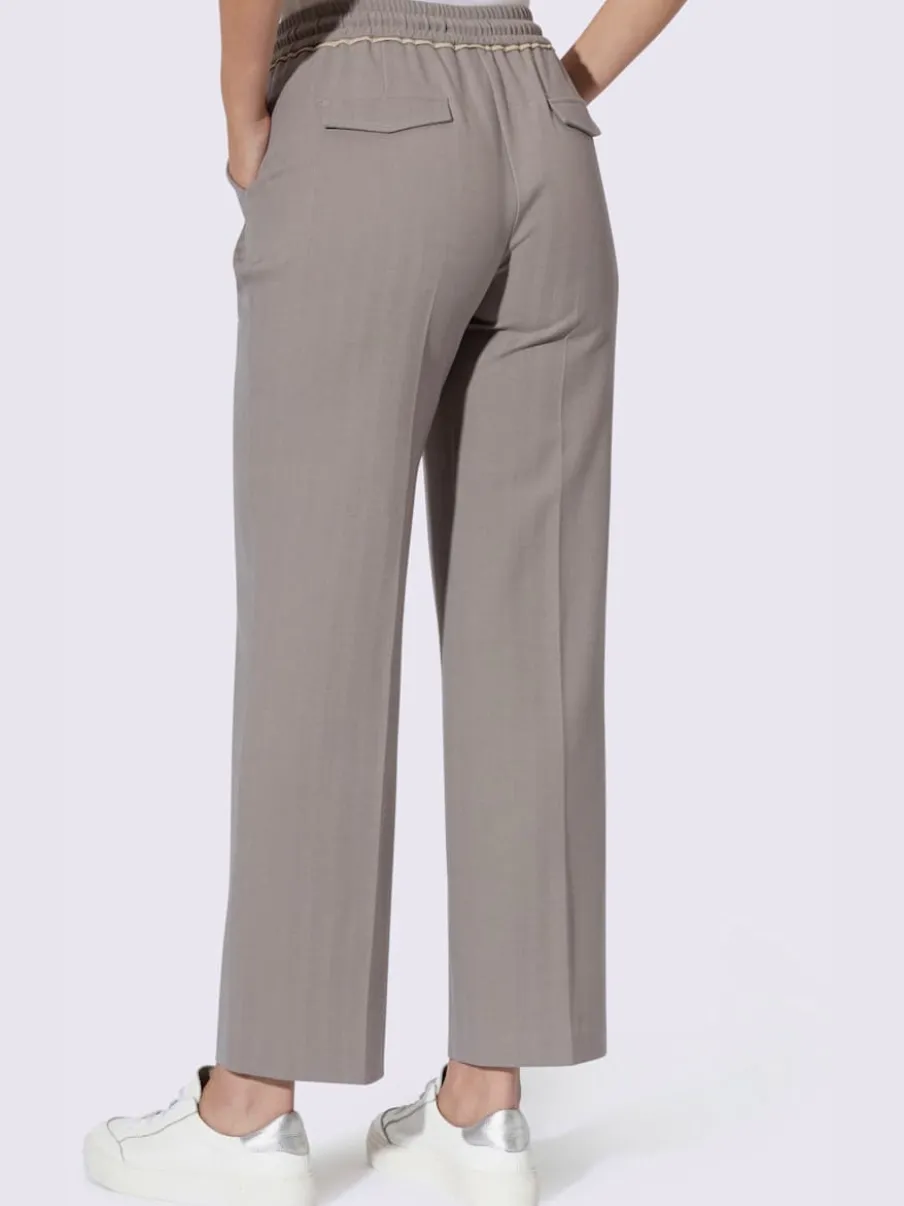 Pantalon motif sergé chevron