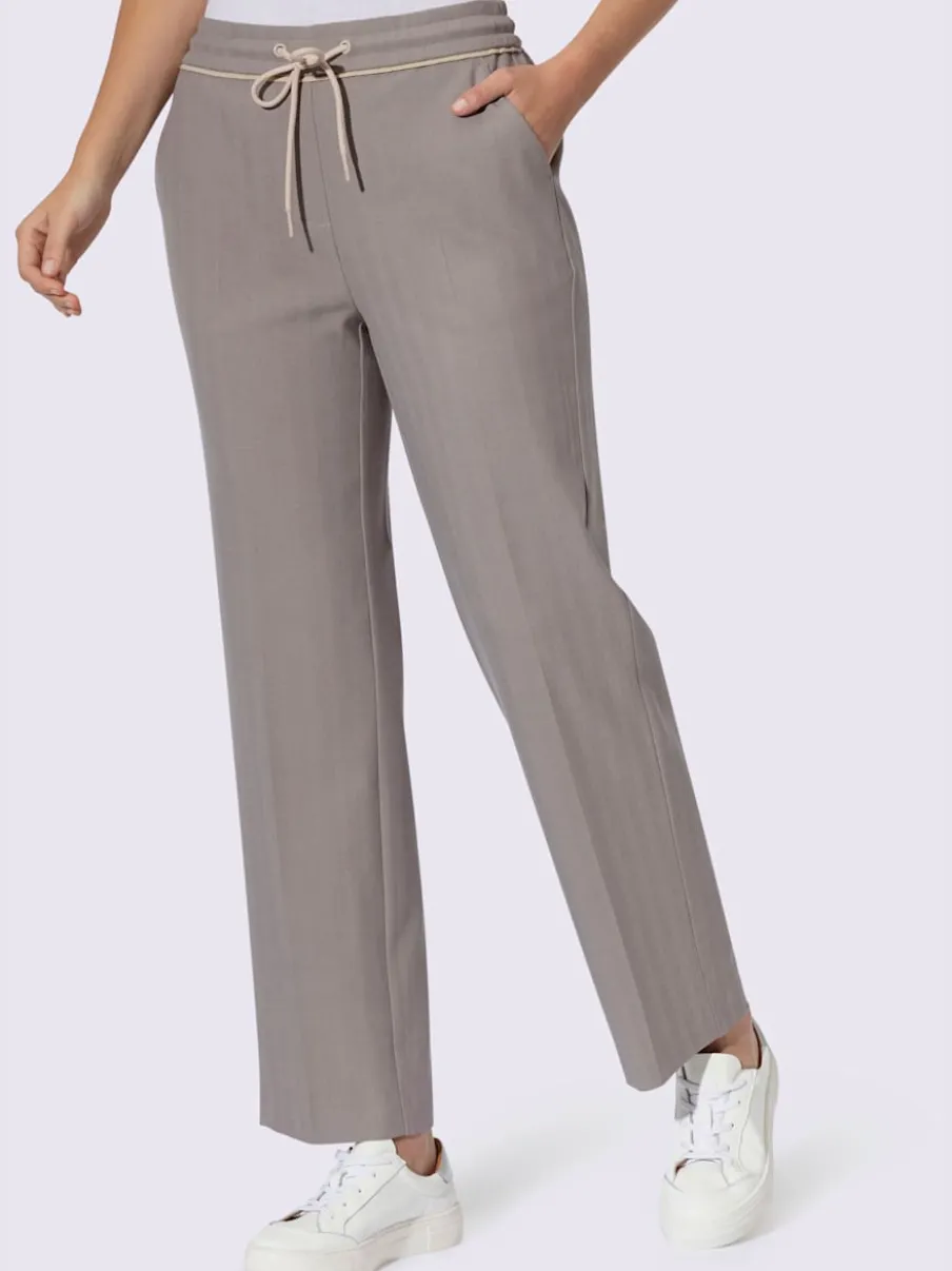 Pantalon motif sergé chevron