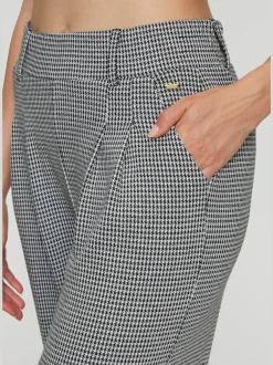 Pantalon à motifs à jambes larges et taille haute