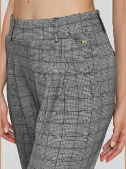 Pantalon à motifs à jambes larges et taille haute