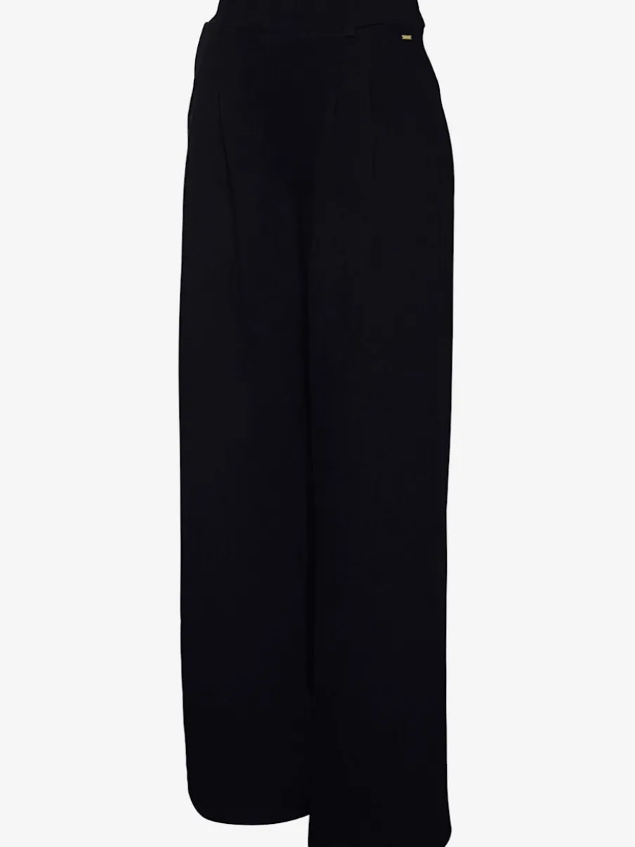 Pantalon à motifs à jambes larges et taille haute