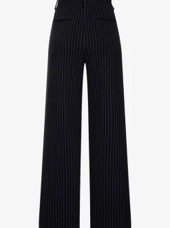 Pantalon à motifs à jambes larges et taille haute