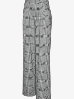 Pantalon à motifs à jambes larges et taille haute