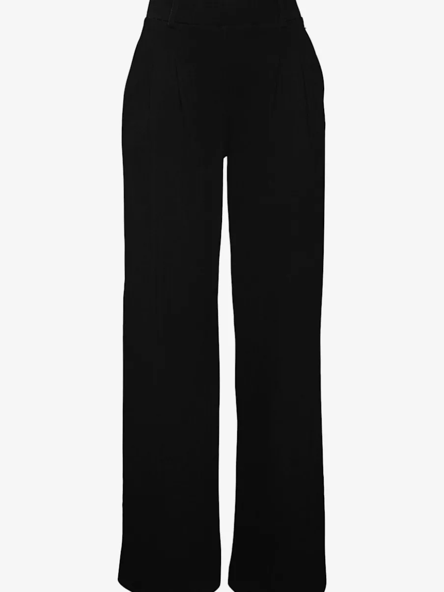 Pantalon à motifs à jambes larges et taille haute