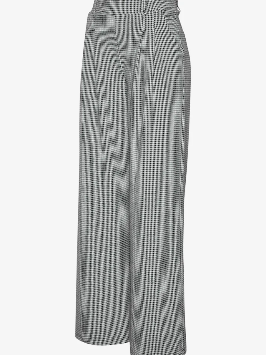 Pantalon à motifs à jambes larges et taille haute