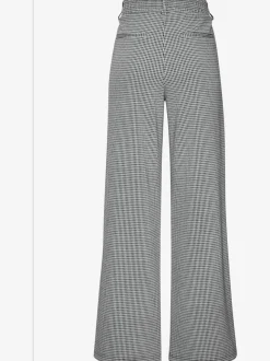 Pantalon à motifs à jambes larges et taille haute