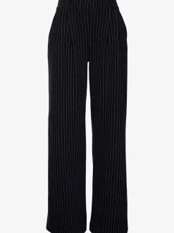 Pantalon à motifs à jambes larges et taille haute