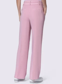 Pantalon plissé à taille haute avec double ceinture et poches