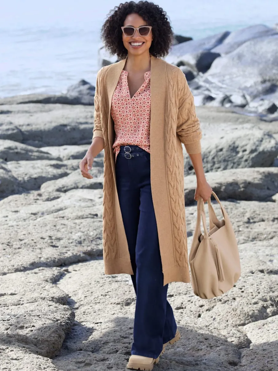 Pantalon 5 poches coupe droite en denim extensible