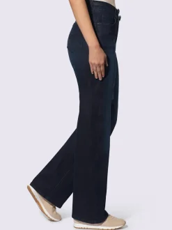 Pantalon 5 poches coupe droite en denim extensible