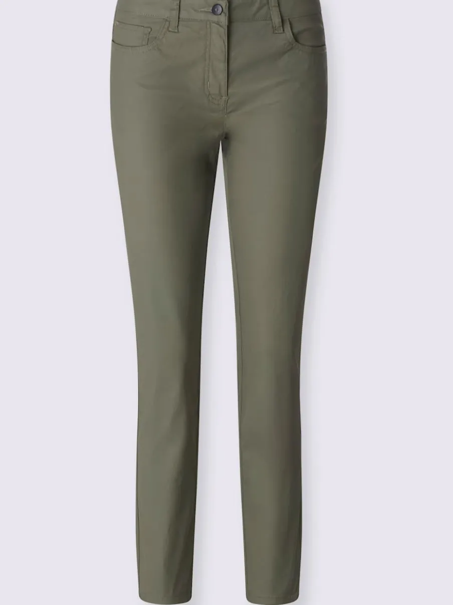 Pantalon 5 poches revêtement brillant