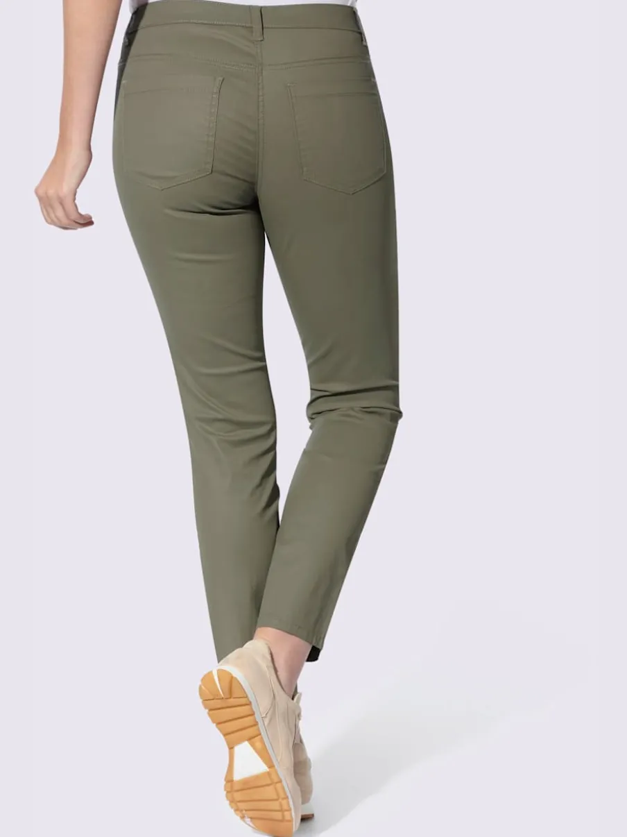 Pantalon 5 poches revêtement brillant