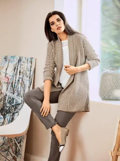 Pantalons ajustés à effet ventre plat avec poches