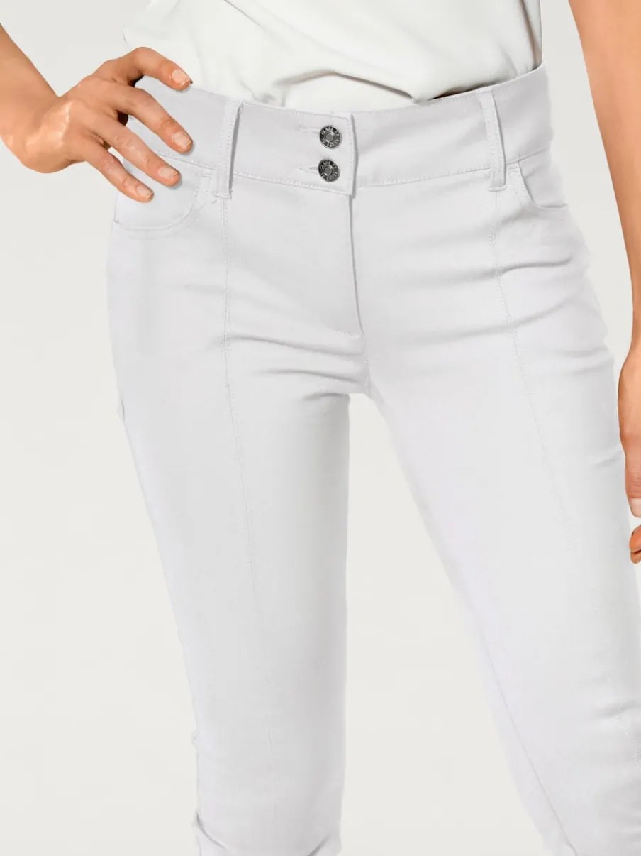 Pantalons ajustés à effet ventre plat avec poches