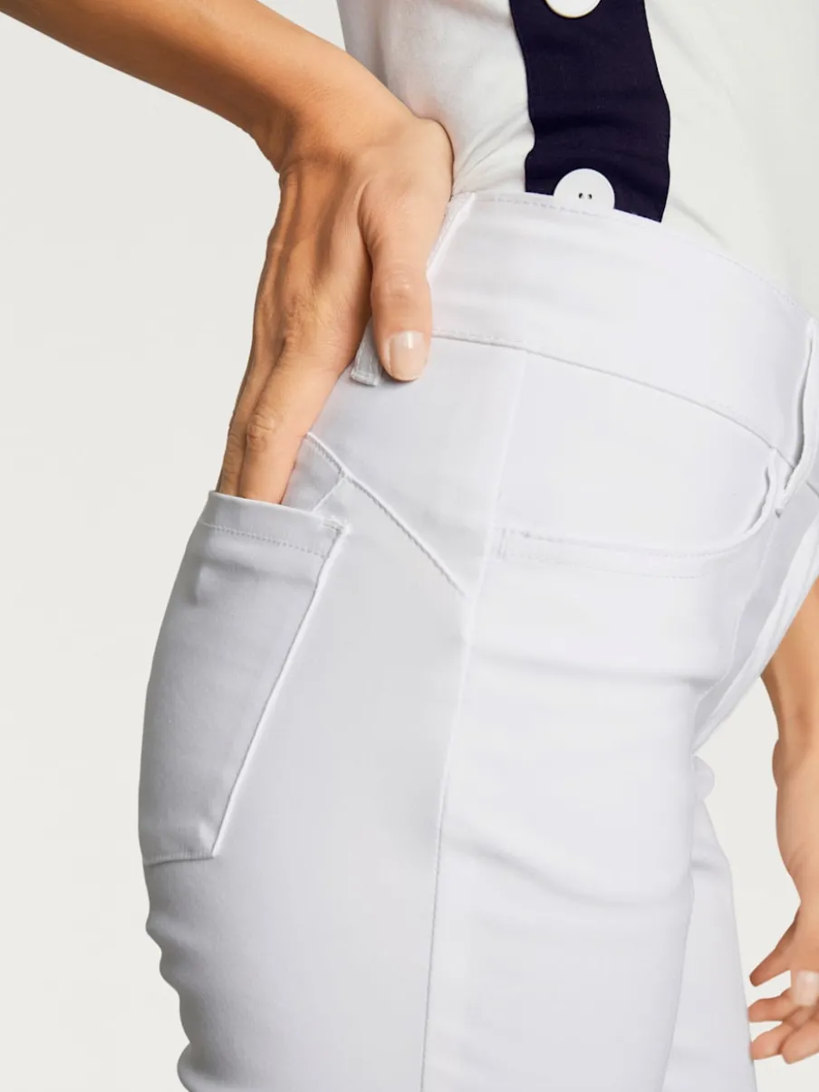 Pantalons ajustés à effet ventre plat avec poches