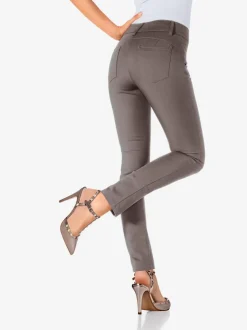 Pantalons ajustés à effet ventre plat avec poches