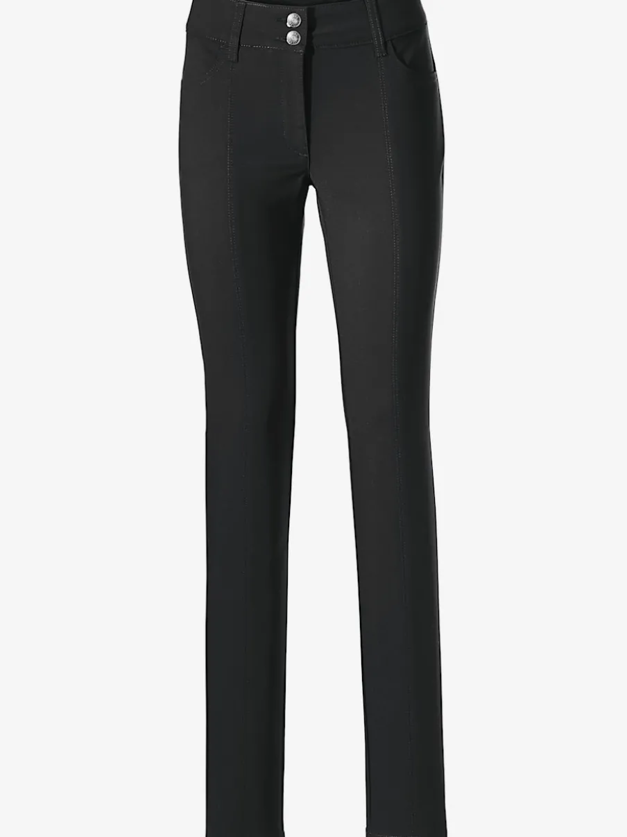 Pantalons ajustés à effet ventre plat avec poches