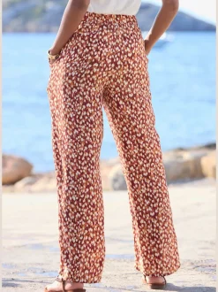 Pantalons avec ceinture élastique et poches latérales