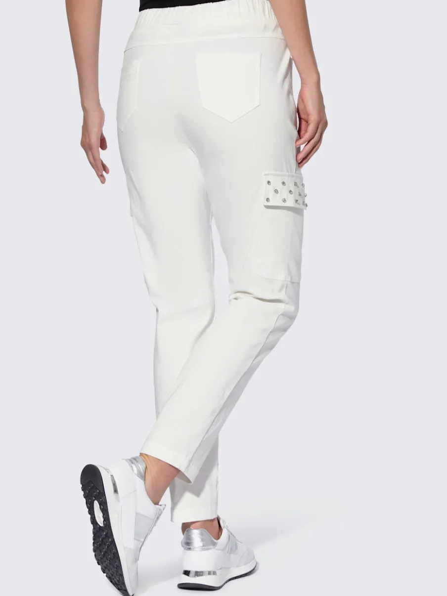 Pantalons avec ceinture élastique et poches cargo pratiques