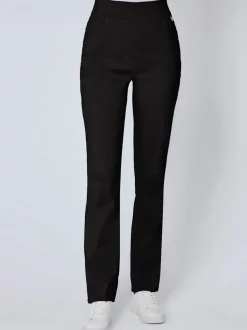 Pantalons avec large ceinture élastique et poches arrondies