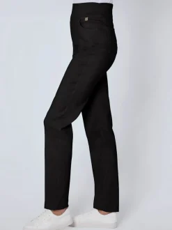 Pantalons avec large ceinture élastique et poches arrondies