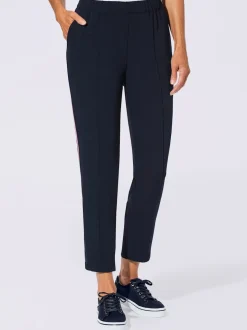 Pantalons avec rayures élégantes et ceinture élastique confortable