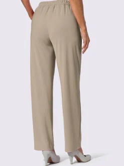 Pantalons à boucle décorative avec poches et élasticité