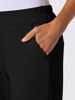 Pantalons à boucle décorative avec poches et élasticité