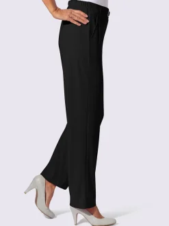 Pantalons à boucle décorative avec poches et élasticité