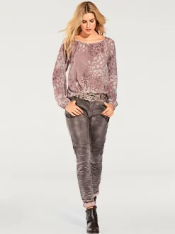 Pantalons boyfriend avec cinq poches au confort agréable