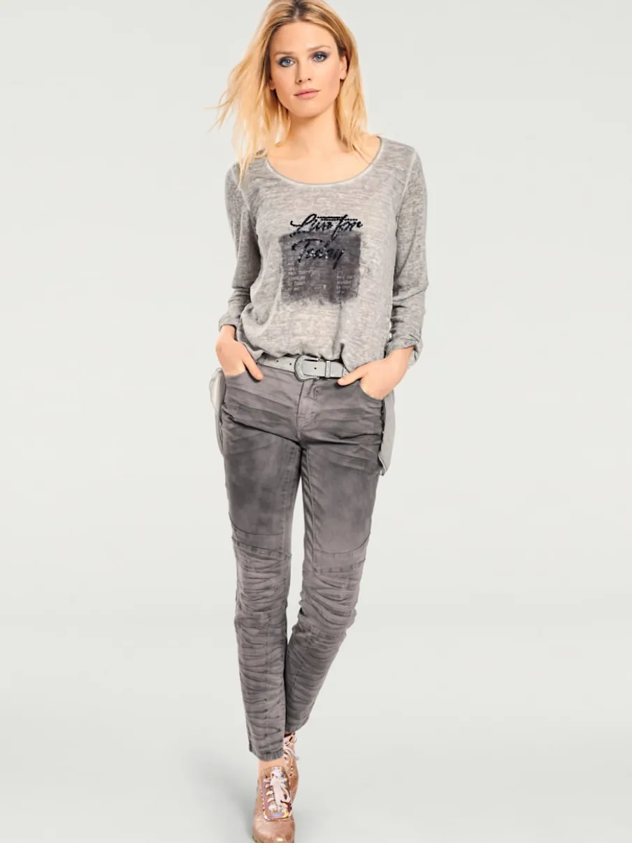 Pantalons boyfriend avec cinq poches au confort agréable
