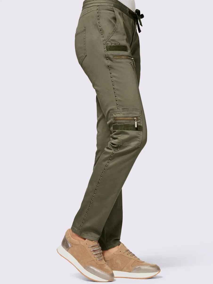 Pantalons cargo avec poches et ceinture coulisse confortables