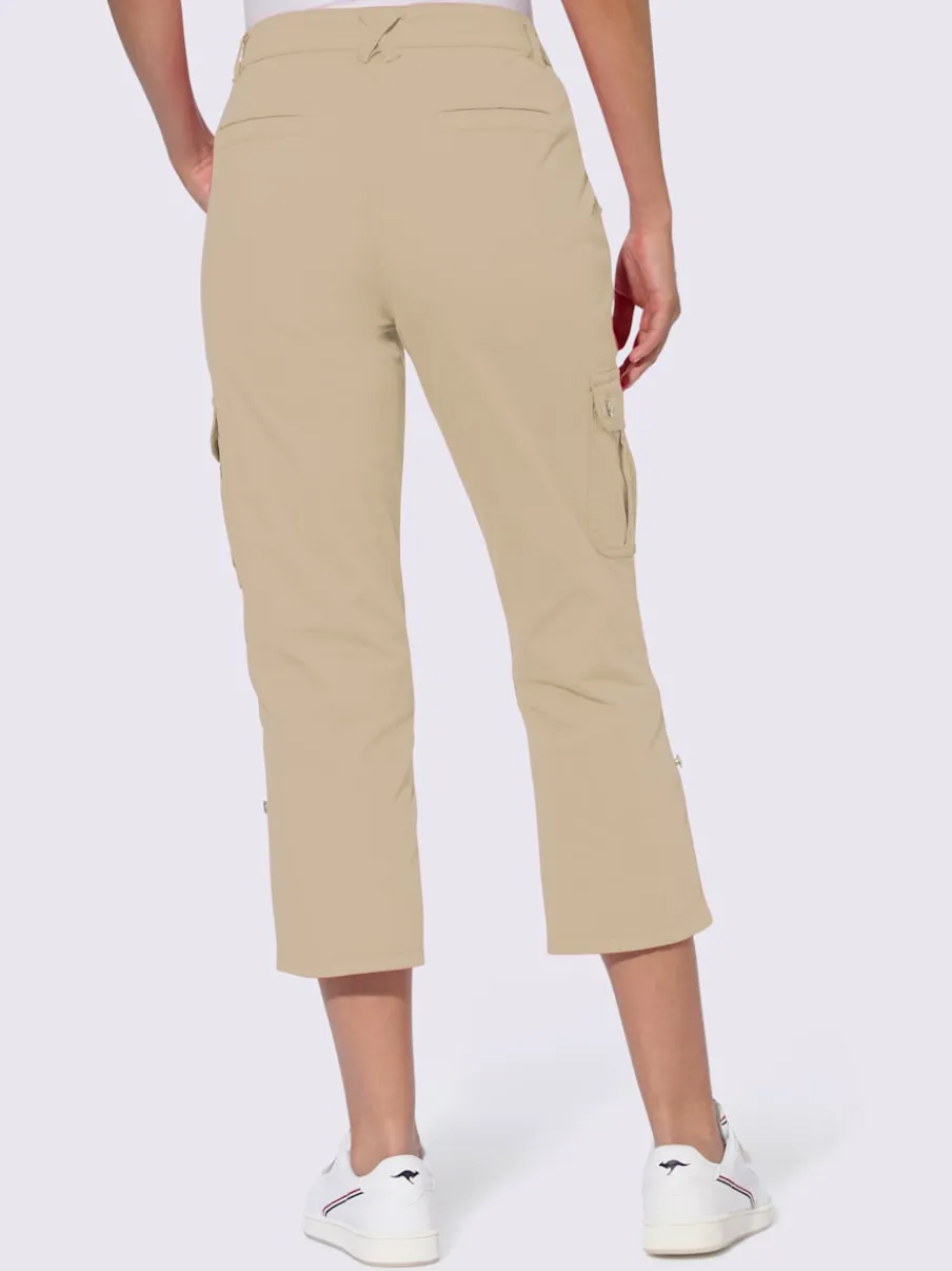 Pantalons cargo en coton coupe raccourcie avec poches