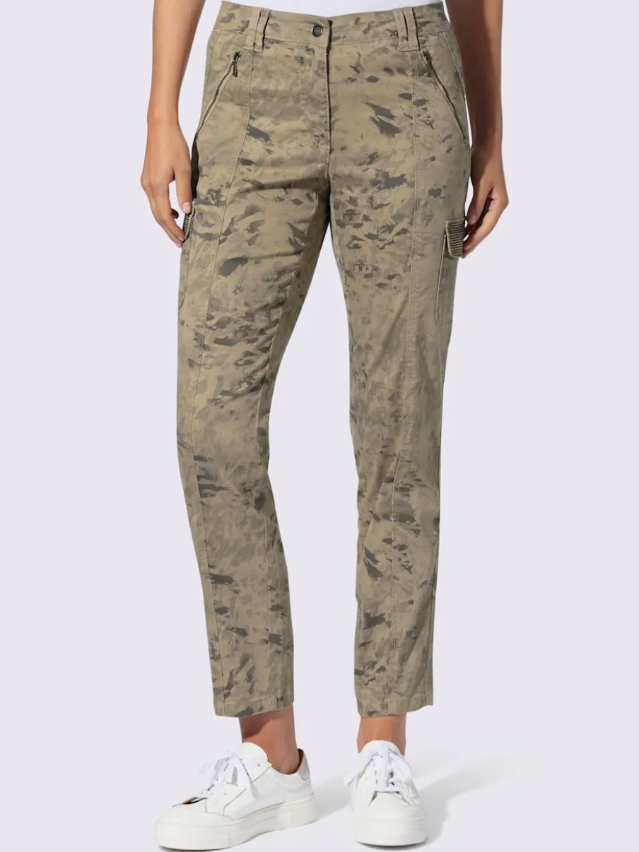 Pantalons cargo en coton extensible à poches pratiques