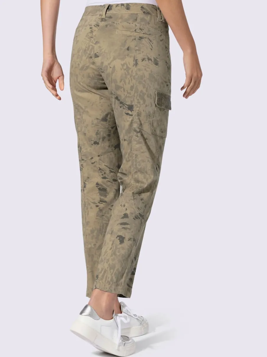 Pantalons cargo en coton extensible à poches pratiques