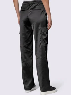 Pantalons cargo satin confortables avec poches pratiques ajustés