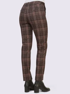 Pantalons à carreaux avec poches et ceinture confortable