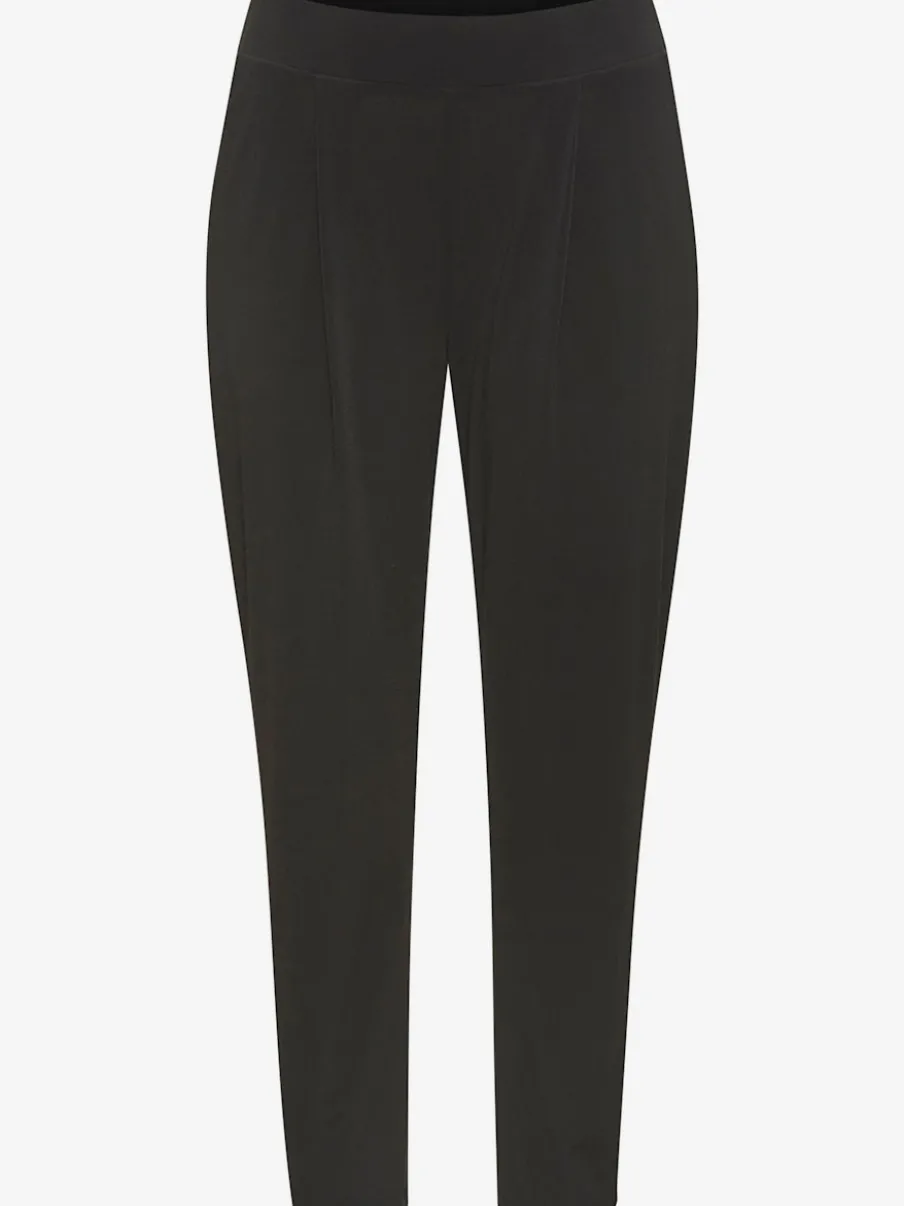 Pantalons à ceinture lisse coupe cigarette jambes 7/8