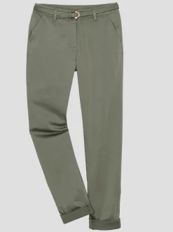 Pantalons chinos extensibles avec ceinture et poches pratiques