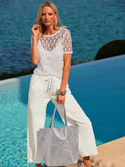 Pantalons confortables avec ceinture élastique et poches latérales