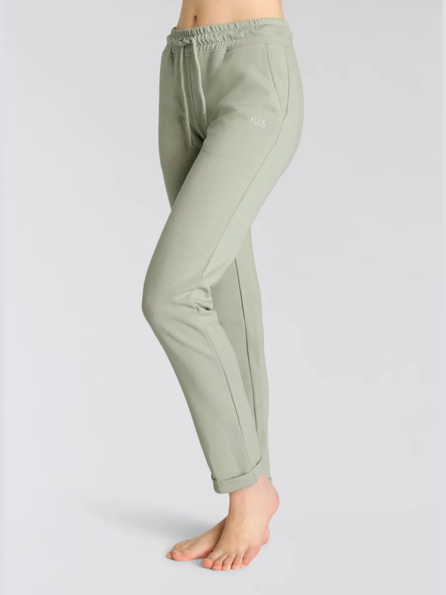 Pantalons confortables avec poches et logo brodé