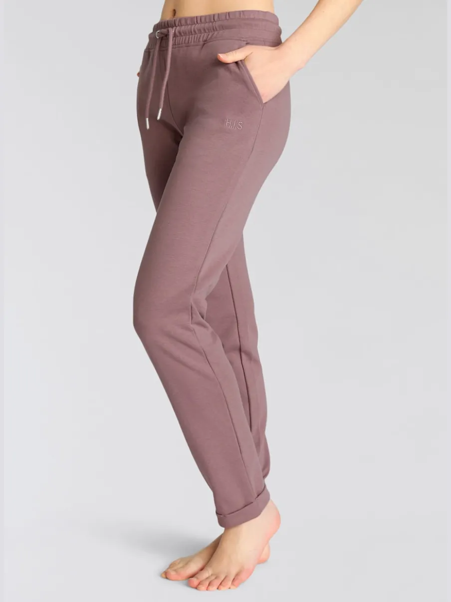 Pantalons confortables avec poches et logo brodé