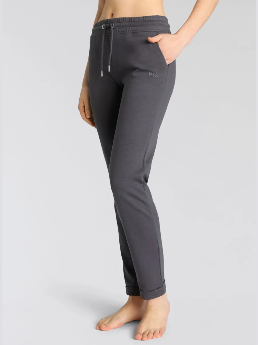 Pantalons confortables avec poches et logo brodé