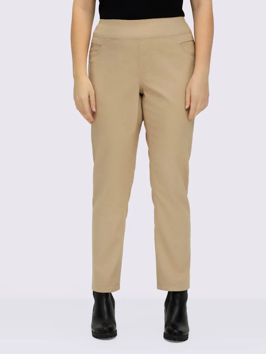 Pantalons confortables avec ceinture élastique et poches.